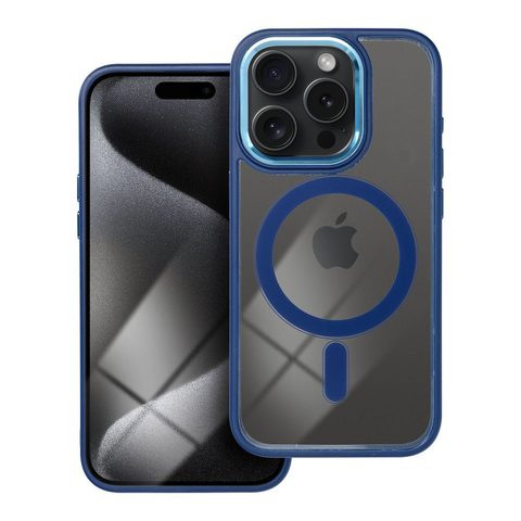 Obal / kryt na Apple iPhone 15 Pro modrý - Color Edge Mag Cover