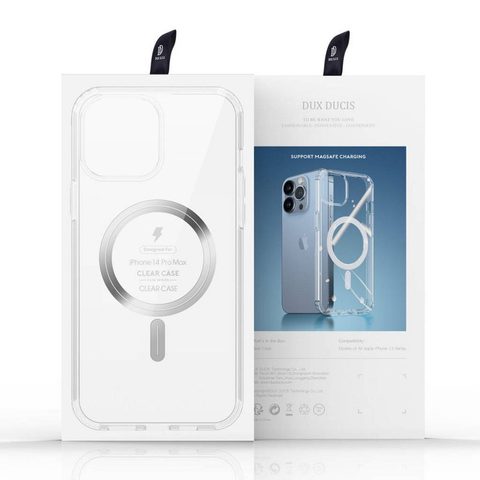 Obal / kryt na Apple iPhone 14 Pro Max s Magsafe transparentní - DUX DUCIS
