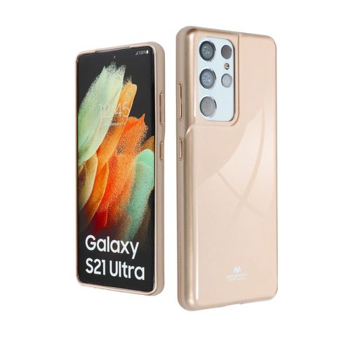 Obal / kryt pre Samsung Galaxy A21 zlatý - Jelly Case Mercury