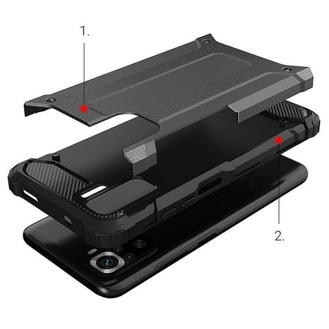 Fedél Xiaomi Redmi Note 10 5G fekete - Forcell Armor Case