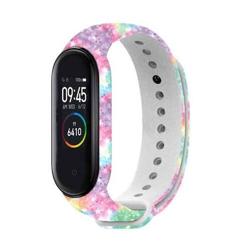 RhinoTech řemínek Mi Band 3/4 motiv galaxie