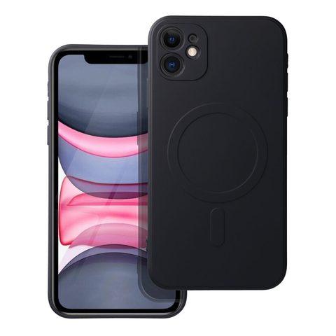 Obal / kryt na Apple iPhone 11 černý - Silicone Mag Cover