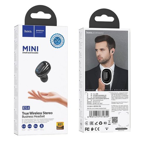 Bluetooth headset Mia mini E54 Fekete - HOCO