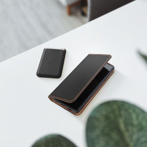 Pouzdro / obal na Apple iPhone 14 Plus ( 6.7 ) černý - knížkový Leather Forcell case SMART PRO