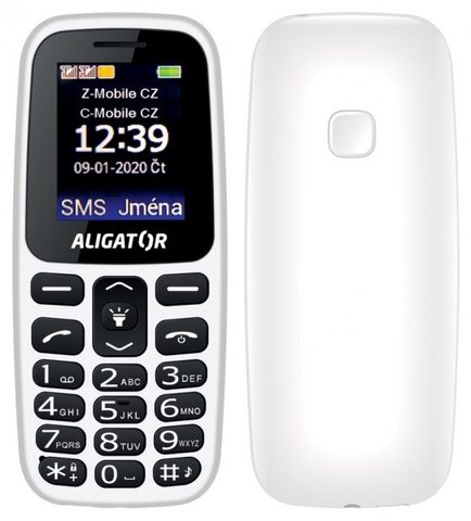 ALIGATOR A220 Senior Dual SIM - Bílý