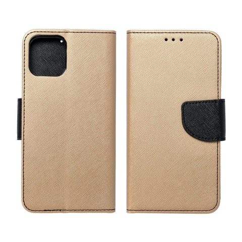 Pouzdro / obal na Samsung Galaxy A20s zlato-černé - knížkové Fancy Book