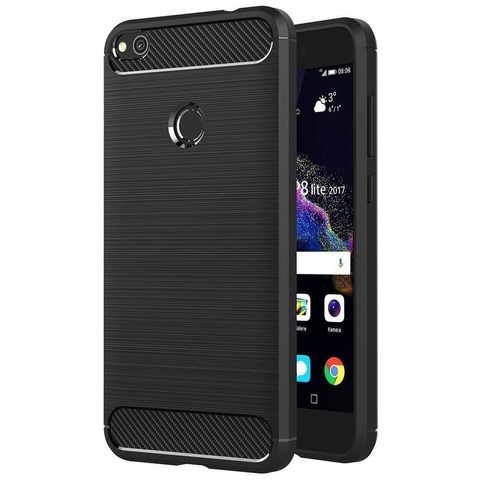 Obal / kryt pre Huawei P8 LITE 2017 čierny - Forcell CARBON