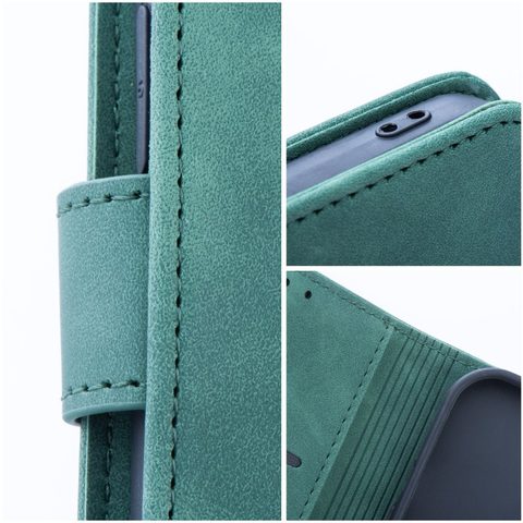 Pouzdro / obal na Samsung Galaxy S22 Ultra zelené - knížkové Forcell Tender