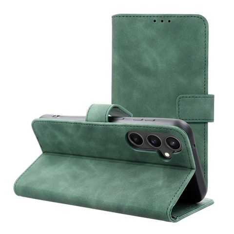 Puzdro / obal na Samsung Galaxy S23 FE zelené - kniha TENDER