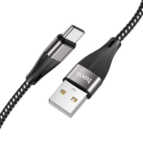 Kabel USB-C 1 m,  černý - HOCO