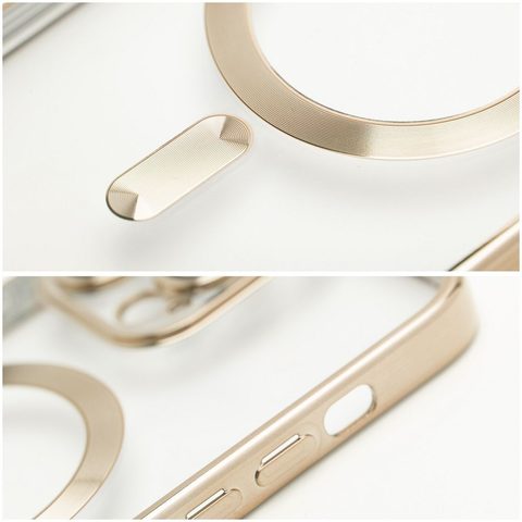 Obal / kryt na Apple iPhone 13 zlatý - Electro Mag Cover MagSafe
