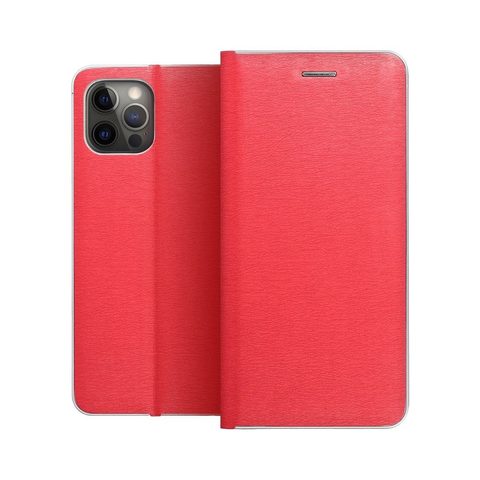 Pouzdro / obal na Samsung Galaxy A42 5G červené - knížkové Luna Book Silver