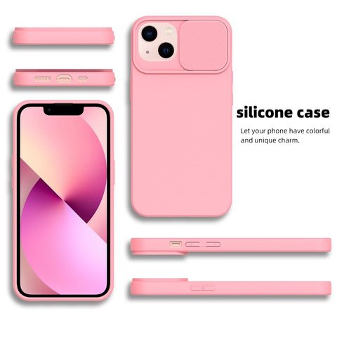 Obal / kryt na Apple iPhone 14 ružové - SLIDE Case