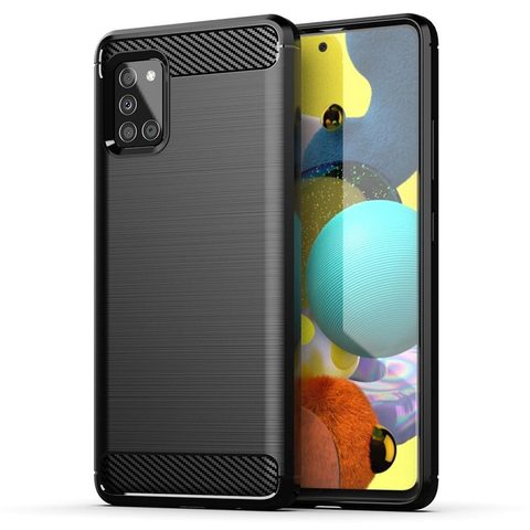 Borító Samsung Galaxy A51 5G fekete - Forcell Carbon