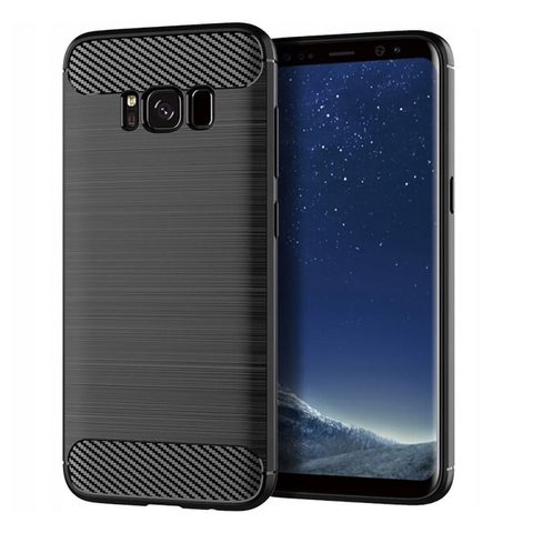 Csomagolás / borító Samsung Galaxy S8 fekete - Forcell CARBON