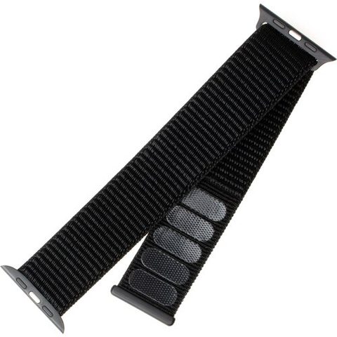 Nylonový řemínek FIXED Strap pro Apple Watch 38mm / 40mm černý