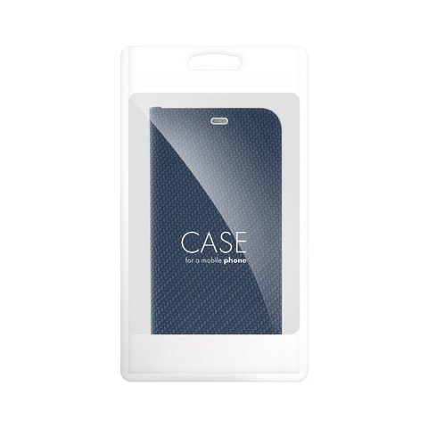 Puzdro / obal pre Samsung Galaxy A71 modrý - kniha Luna Carbon
