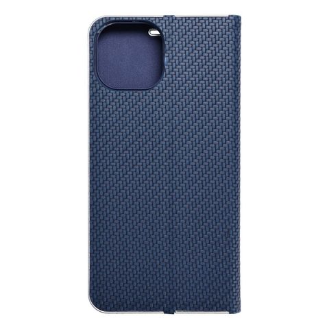 Obal / kryt na Apple iPhone 15 modré - kniha LUNA Book Carbon