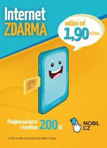 SIM Mobil.cz Ingyenes internet