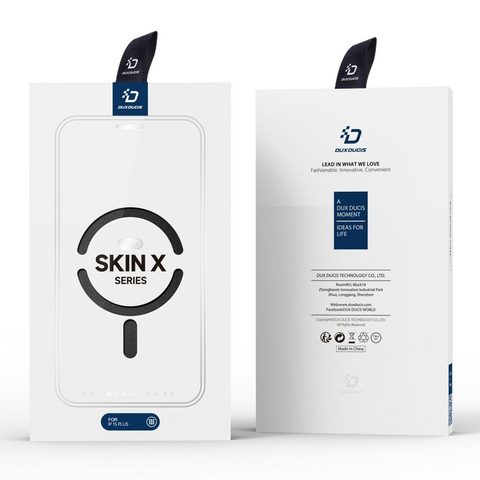 Pouzdro / obal na Apple iPhone 15 (s MagSafe) černé - knížkové DUX DUCIS Skin X Pro
