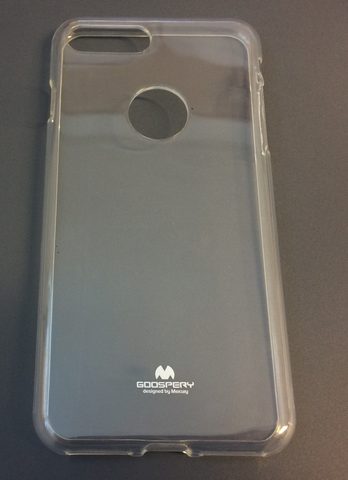 Obal / kryt pre Apple Iphone 7 Plus priehľadný (s otvorom pre logo) - Jelly Case Mercury
