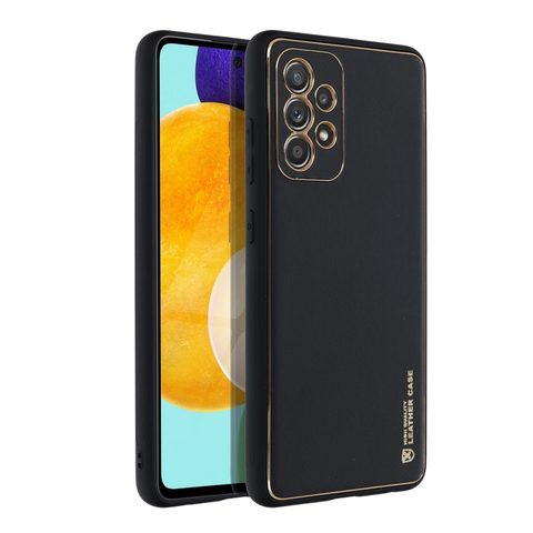 Fedél / borító Samsung Galaxy A52 5G / A52 LTE / A52S fekete - Forcell LEATHER Case