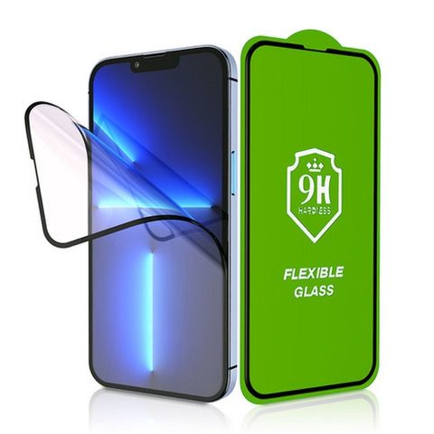 Tvrdené / ochranné sklo Huawei P30 čierne - Flexibilné nano sklo 5D Full Glue