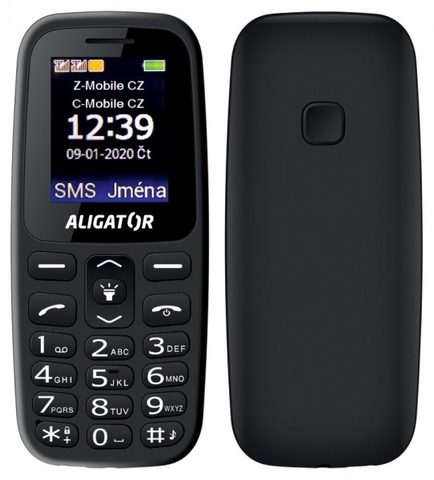 ALIGATOR A220 Senior Dual SIM čierny