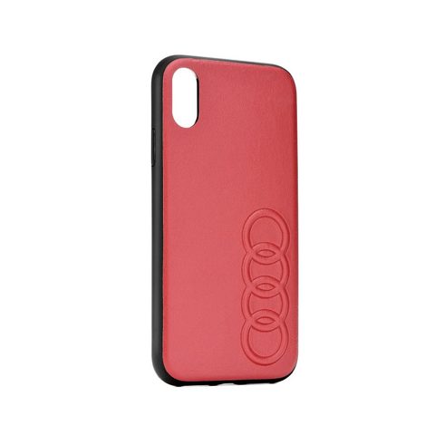 Obal / kryt na Apple iPhone XS Max červené - Originálne AUDI Leather