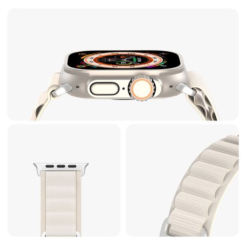 Řemínek na Apple Watch 42/44/45/49mm platinový - DUX DUCIS GS