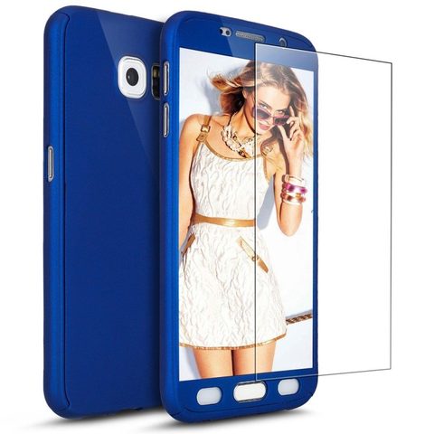 Obal / kryt na Samsung Galaxy S6 (G920) modrý + tvrzené / ochranné sklo