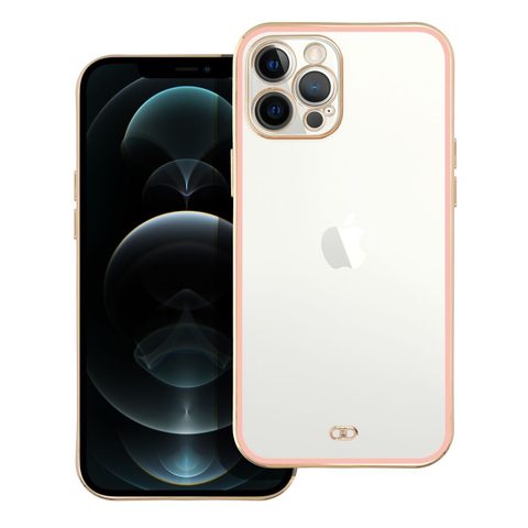 Obal / kryt pre Apple iPhone 12 Pro ružové / priehľadné - Forcell Lux