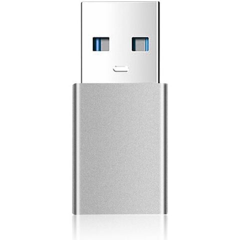 Adaptér / redukcia USB-C / USB-A sivá, hliníková - FIXED