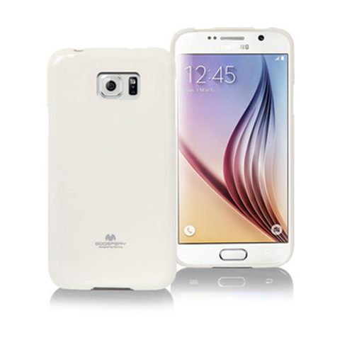 Obal / kryt pre Samsung Galaxy S6 Edge biely - JELLY