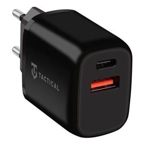 USB C, USB A 20W fekete hálózati töltő - Tactical