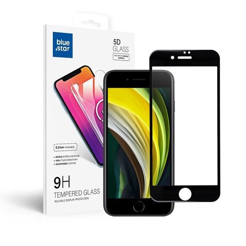 Tvrdené / ochranné sklo Apple iPhone 7 / 8 / SE 2020 čierne - Blue Star 3D