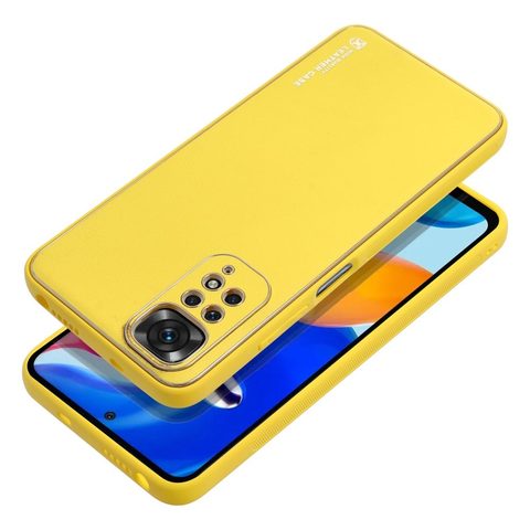 Obal / kryt pre Xiaomi Redmi Note 11/11S žltý Forcell Leather