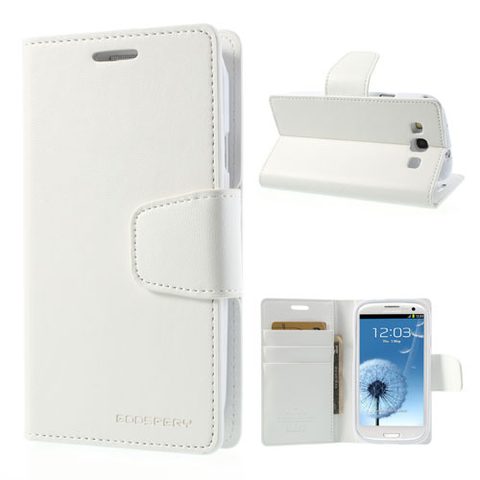 Puzdro / obal pre Samsung Galaxy S III biele - kniha SONATA