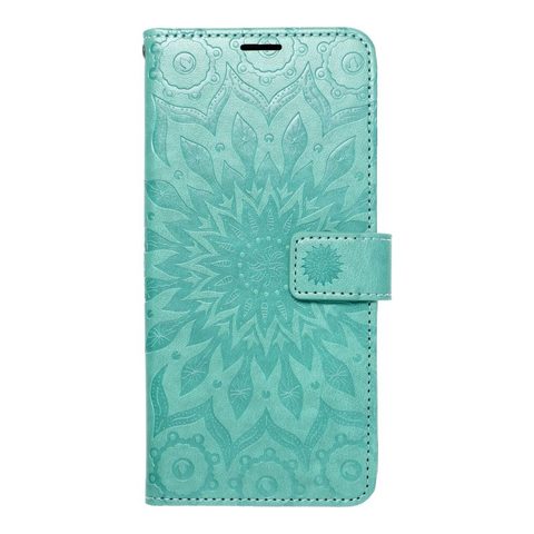 Puzdro / obal pre Samsung Galaxy A12 zelené mandala - kniha Forcell MEZZO