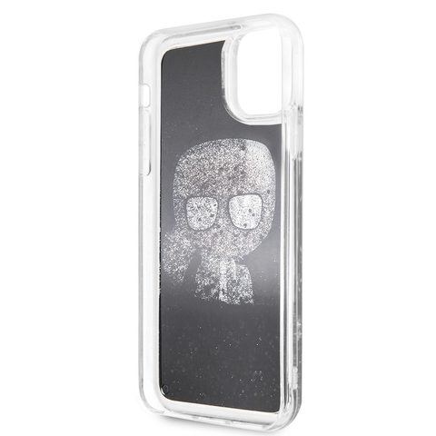Obal / kryt na Apple iPhone 11 Pro Max černý - Original faceplate case KARL LAGERFELD
