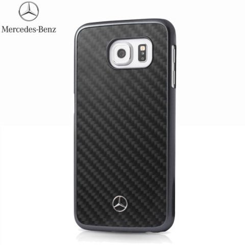 Obal / kryt na Samsung Galaxy S6 černý - Mercedes carbon