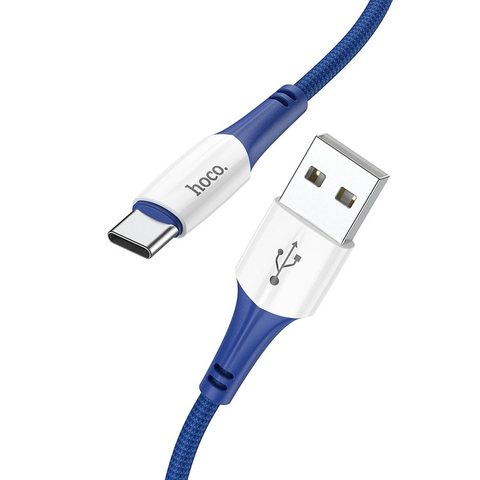Kabel USB-C 1m, modrý - HOCO