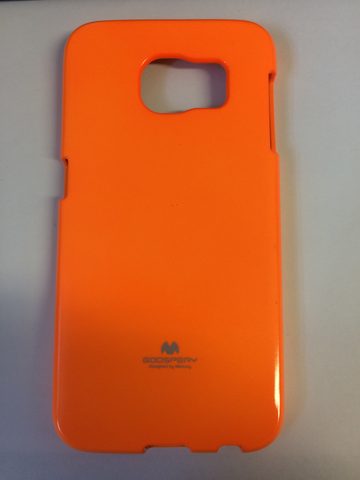 Obal / kryt pre Samsung Galaxy S6 fosforový oranžový - JELLY