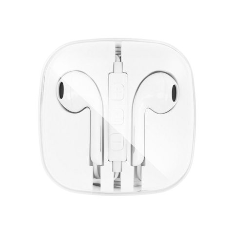 Sluchátka pro Apple iPhone 3G/3Gs/4G/5/5S/5SE/6 krabička, bílé