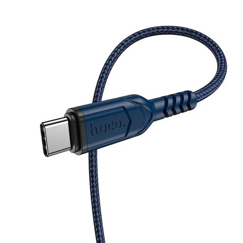 Kabel USB-C 1m,  modrá - HOCO