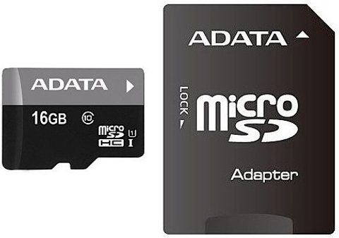 Micro SD karta 16GB s adaptérem - ADATA class 10