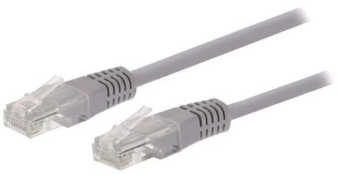 Patchcord Cat5e, UTP 0,5 m, sivý - C-TECH