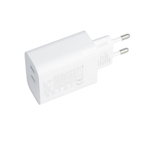 Cestovní nabíječka 2x USB-C 3A 35W PD a Quick Charge 4.0 bílá - Forcell