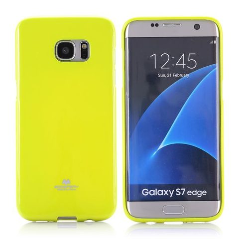 Fedél / borító Samsung Galaxy S7 Edge (SM-G935F) lime - Jelly Case Mercury