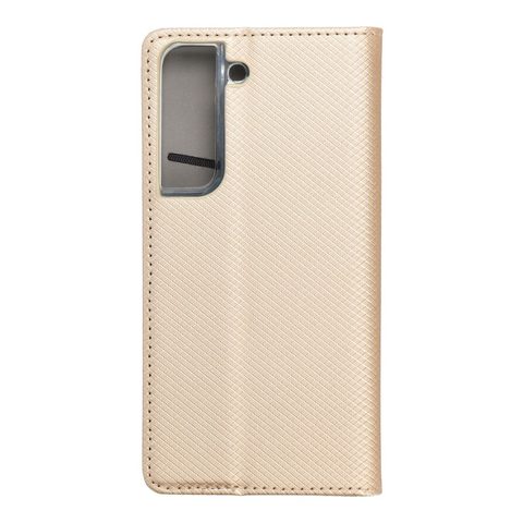 Pouzdro / obal na Samsung Galaxy S22 zlatý - knížkový Smart Case